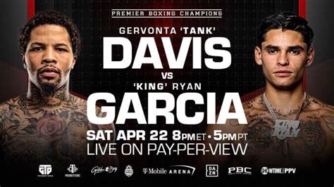 ryan garcia vs tank date and time|Gervonta Davis vs. Ryan Garcia: How to Watch, Start Time